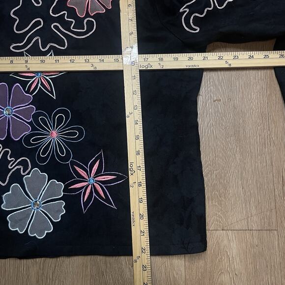 Draper’s & Damon’s Floral Embroidered Jacket S-M Whimsigoth Art Dark Academia - Picture 3 of 8